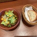 バール・デルソーレ - サラダ、パン【2022.9】
