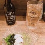 なまはげ - ホッピーセット(白)/じゅん菜とタコわさび酢