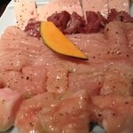 町屋やきにく密陽家 - この鮮度見た事無い2013.4.18(水)21時 カジュアルコース＋飲放題*\(^o^)/* 9名