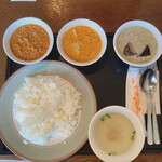 Mesai - トリプルカレーセットご飯大盛り 1,000円