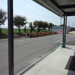 happy - 笠岡ジェラード工房お店の前の風景