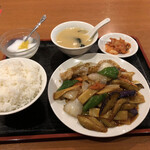 中華料理 永豊楼 - 豚肉とナスの炒め　定食
