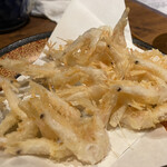 一心 - 白海老の唐揚げ(800円くらい)。
      海老ちゃんの身が大きくて、カリッというよりも
      身がふわっとしてて口の中で解けていく感じ"((∩´o`∩))"