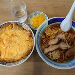 いろは食堂 - カツ丼　半中華セット（￥1,350)