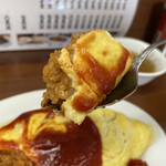 松屋食堂 - しっとりチキンライス、そして薄焼き玉子焼きは絶妙の組み合わせ