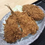 あおき食堂 - アジフライメンチカツフライ定食屋の揚げ物　770円　byまみこまみこ