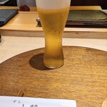 すし小粋 - まずはビールです