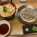 184424950 - かつ丼(ごはん大盛)＆もり蕎麦セット　￥990