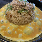 丸源ラーメン - ランチセットの鉄板玉子チャーハン　期間限定（本来小サイズの所）増量サービス中でした！