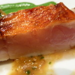 カンテサンス - 下田の金目鯛　黄ピーマンとバジルのソース