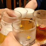 魚市場 小松 - 再び乾杯～♪