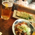 スジ煮込みと〜キュウリ一本漬け！