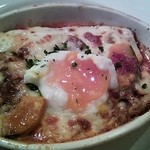 カネ保水産 - 2013.4　ラザニア温玉のせ