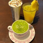 Birion Kohi - アイスウインナー珈琲＆オレンジジュース＆ホット宇治抹茶ミルク