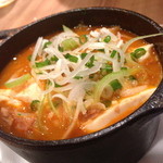 ど根性ホルモン - ど根性セット ピリ辛モツ煮