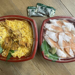 丼丸 一幸 - 料理写真:ウニ丼ネタ大盛り、とろサーモン丼特盛