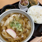 おかだうどん - きしめん定食　¥600(税込)