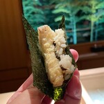 鮨 小野 - のどぐろの天ぷら 海苔の佃煮 手巻き