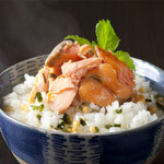 Ochazuke（boiled rice with tea）(salmon/plum)