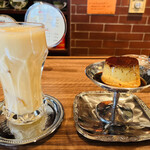 モトマチ喫茶 - ミックスジュース　自家製カスタードプリン