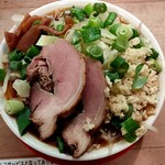 らーめんやまちゃん - ラーメン並盛りに麺増しプラス