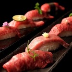 Five kinds of meat Sushi
