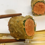 天ぷら はせ川 - 明太子の天ぷらは初めて