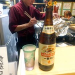 天ぷら はせ川 - 瓶ビール　一番搾り　税込480円×2本飲みました
