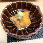 天ぷら はせ川 - 鯛の天ぷらのお茶漬け風　鯛の天ぷらに出汁が