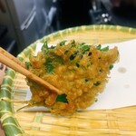 天ぷら はせ川 - 裏に天ぷら粉の技法