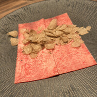 焼肉うしごろ 横浜店 - 秋トリュフと極上タンの包み焼き