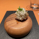 モノリス - ❷アミューズその2 玉ねぎ、釜揚げシラス