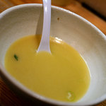 麺や 福一 - 鶏塩ラーメン（７２０円）：スープのみ