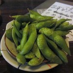 Yakitori Torihei - 少し残ったキープの焼酎は枝豆２００円を二人で食べながら空にさせていただきました。
                       