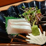 渋谷 鮨 清水 - カンパチ刺身（コリコリ）