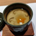 渋谷 鮨 清水 - キノコの茶碗蒸し（出汁餡たっぷり）
