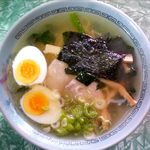 竹のこ食堂 - 塩ラーメンのアップ