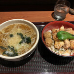 吟しゃも - 焼き鳥丼そばセット　900円