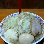 自家製麺屋 登夢道 - 登夢道　味玉もやしらーめん（醤油・大盛）