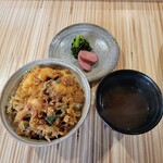 天ぷら浅沼 - 天丼 赤出汁 香の物