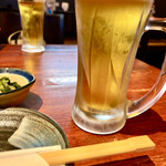 Kushi tokkyuu - ９０分飲み放題、生ビールでスタートチーん
                        生ビールは２杯いただきました。