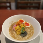 酒肴場 屯 - 【限定】青森・嶽きみ（とうもろこし）冷やしらぁ麺　¥1300