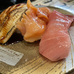 Sushi Matsu - 炙り穴子、赤貝、中トロ