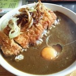 カレー専門店 KEN - かつかれールー大盛、揚げたまねぎなまたまご