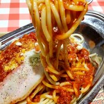 スパゲッティーのパンチョ 渋谷店 - ミートソース大盛り・ベーコンのせ