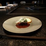 Innovative TEPPAN Watahan - ✿本日の前菜　豚と赤ワイン♡一番美味し