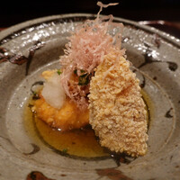 研覃 ほりべ - 無花果と鱧のかき揚げ