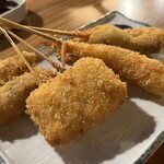 Kushikatsu Aoyama Nanachoume - みょうが･子持ち昆布･海老･キスしそ