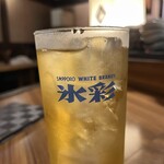 串カツ 青山七丁目 - 緑茶割りサワー