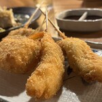 Kushikatsu Aoyama Nanachoume - みょうが･子持ち昆布･海老･キスしそ